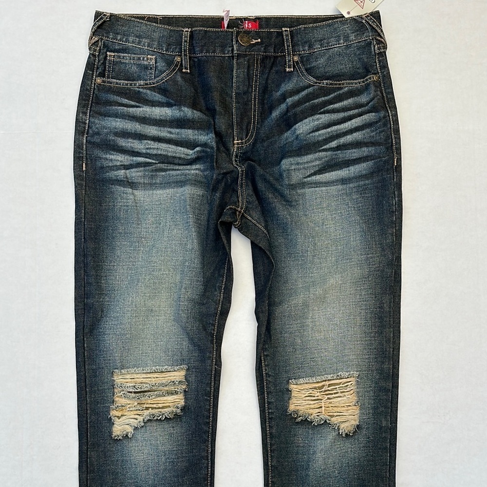New GUESS Men's Distressed Blue Jeans SZ 32